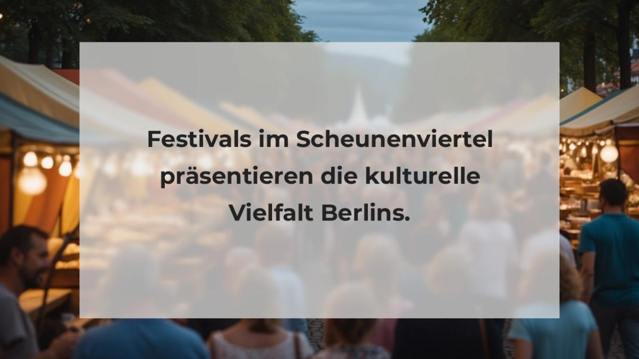 Festivals im Scheunenviertel präsentieren die kulturelle Vielfalt Berlins.